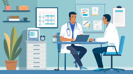 Doctor examining a patient in a clinic