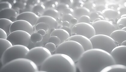 Fototapeta premium White Circles Growing 3D Animation Seamless Loop stock video stock videoCircle Backgrounds White Color Stereoscopic Image