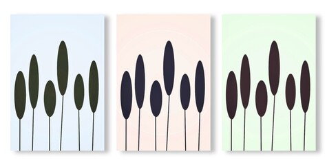 Minimalist invitation template design, modern design template with space for text. Modern abstract covers set , illustration collection