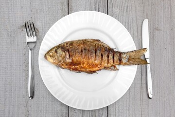 Tasty fresh food grilled fish