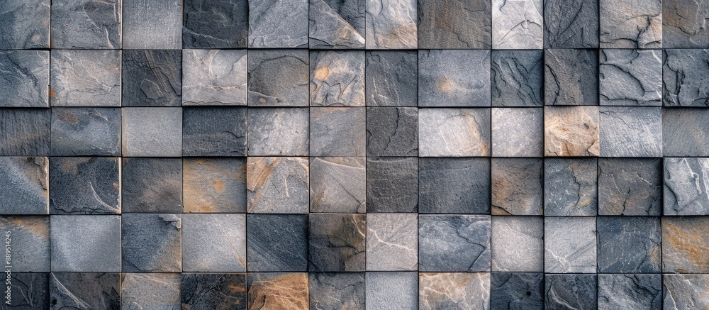 Poster stone tile pattern background with complimentary copy space image for product or advertising design.