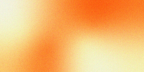 Grainy orange gradient background, noise texture banner design with copy space, 80s 90s style retro backdrop header image © Emre Akkoyun
