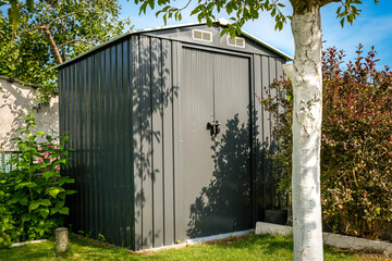 Garden shed in the home garden