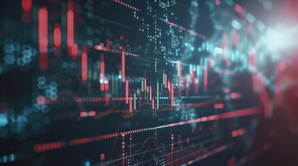 Stock market digital chart, clean business economy diagram