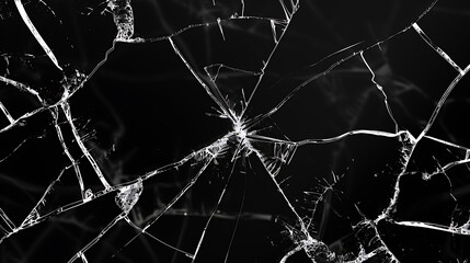 Black glass broken, wallpaper, the brokenness and damage