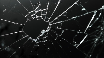 Black glass broken, wallpaper, the brokenness and damage