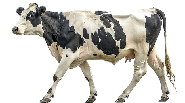 a beef cattle full body shot, side view, standing on grass, realistic detail,transparent , cut out