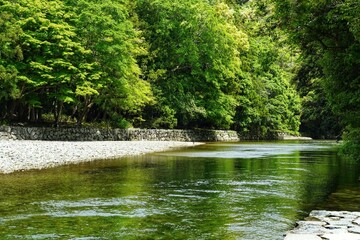 Isuzugawa River along Ise Jingu