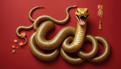 Obraz premium snake year 2025 year of the snake. chinese new year