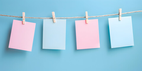 Mockup of blank papers on splinters