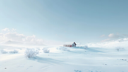 realistic high-resolution photo of winter, with detailed background
