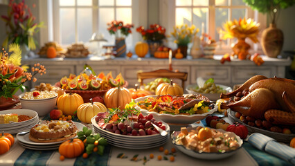 realistic high-resolution photo of feast, with detailed background