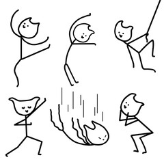 set of stickman characters