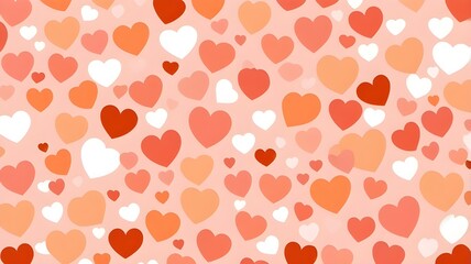 seamless pattern with colourful hearts