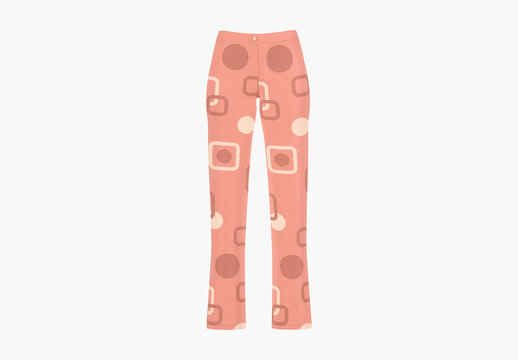 Slim Pant Women Casual Mockup - Front View