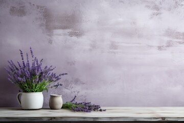 Lavender concreate and cement wall to present product and background