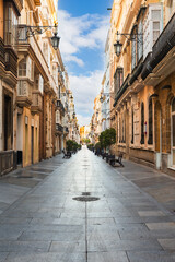 Old Town Street of Cadiz, Andalusia, Spain