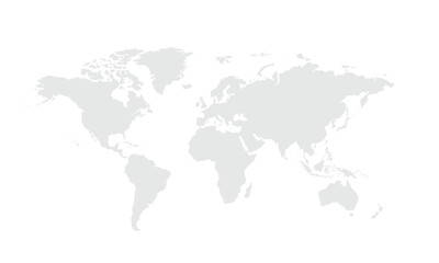 Fototapeta premium World map Grayscale,isolated on white background for website layouts,background,education, precise,customizable,Travel worldwide,map silhouette backdrop,earth geography, political,reports.