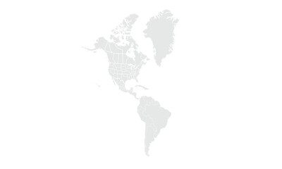 North America map Grayscale,isolated on white background for website layouts,background,education, precise,customizable,Travel worldwide,map silhouette backdrop,earth geography, political,reports.