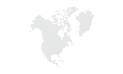 North America map Grayscale,isolated on white background for website layouts,background,education, precise,customizable,Travel worldwide,map silhouette backdrop,earth geography, political,reports.