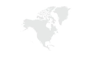North America map Grayscale,isolated on white background for website layouts,background,education, precise,customizable,Travel worldwide,map silhouette backdrop,earth geography, political,reports.