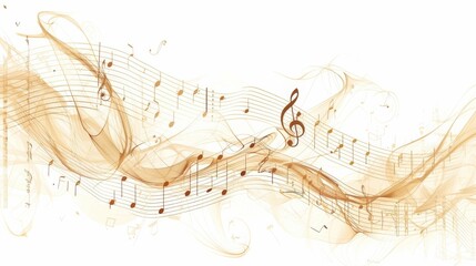Abstract Musical Notes Background 