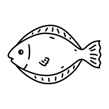 recommend clip art: Fish isolated on white background. Vector hand-drawn illustration in doodle style. Perfect for logo, various designs. Underwater world.