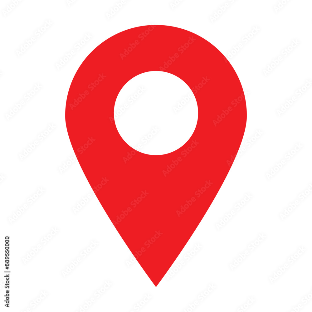 Aufkleber location pin icon. map marker sign. flat style red location icon. map point symbol. map pointer symb