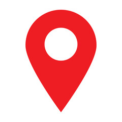 location pin icon. Map marker sign. flat style red location icon. Map point symbol. Map pointer symbol.