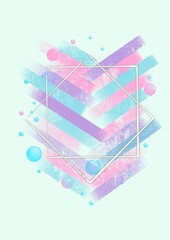 abstract background with lines and dots frames bubbles and stripes
