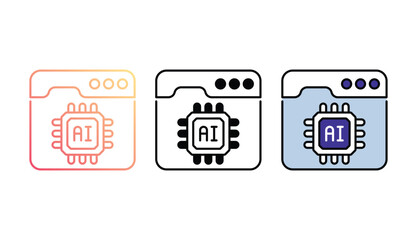 Fototapeta premium Browser icon design with white background stock illustration