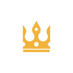 Collection of vector silhouettes of Golden Crowns. Collection of crown symbols on white background