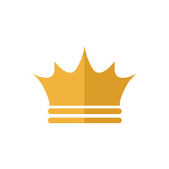 Collection of vector silhouettes of Golden Crowns. Collection of crown symbols on white background