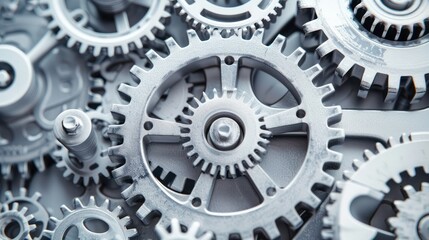 Conceptual image of gears and cogs symbolizing automated marketing processes