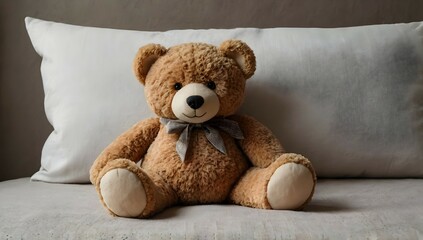 Fototapeta premium teddybear, pillow