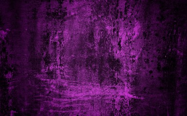 blank dark violet or purple soft grained cement stone tile texture background with dark gradient corner. abstract vignette violet or purple plaster wall background.