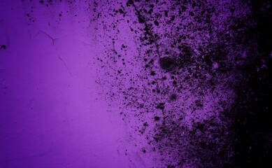 blank dark violet or purple soft grained cement stone tile texture background with dark gradient corner. abstract vignette violet or purple plaster wall background.