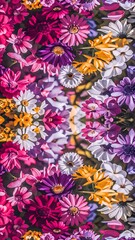 Fototapeta premium Photo of beautiful close up abstract flower background consist of many flowers