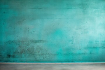 Turquoise concreate and cement wall to present product and background