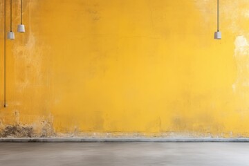 Yellow concreate and cement wall to present product and background