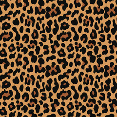 leopard background vector seamless texture, animal print with spots
