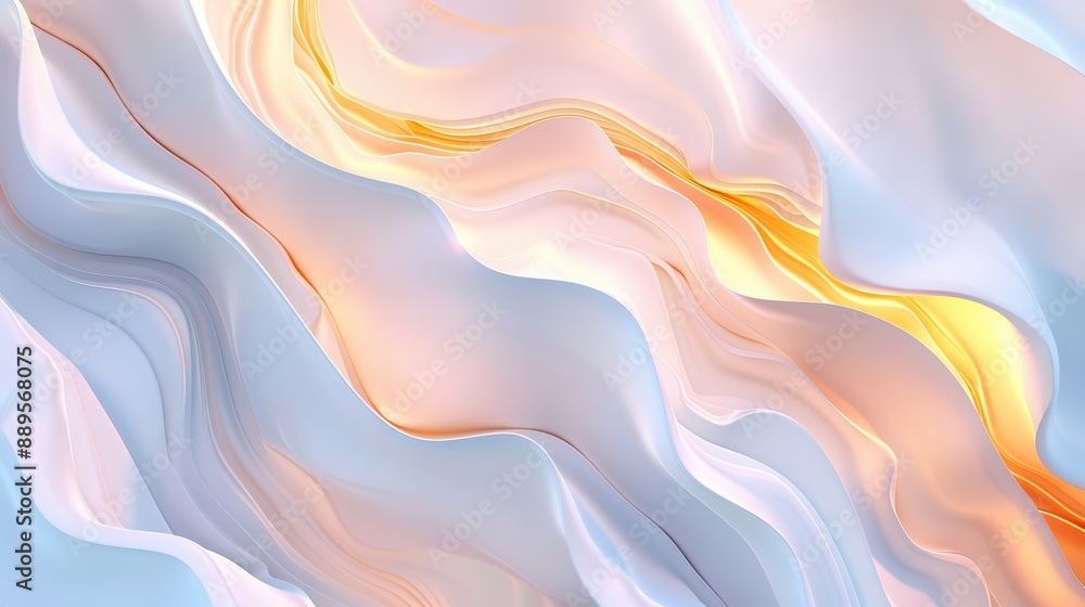 Poster Abstract flowing colors with light and shadow play.