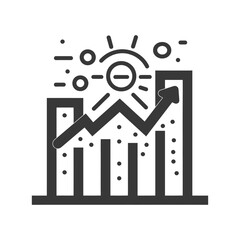Obraz premium marketing in minimalist line art icon logo symbol