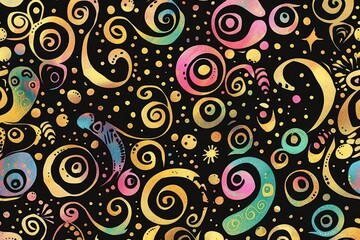 Vibrant Decorative Swirl Design