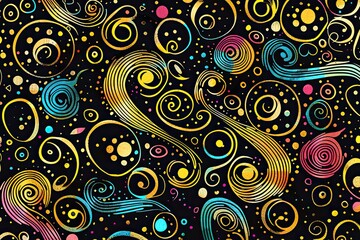 Fototapeta premium Colorful Abstract Swirl Pattern
