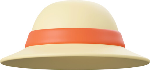 Summer hat, 3d illustration of Summer concept