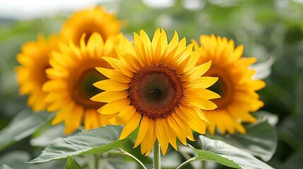 Fototapeta premium sunflowers in the garden