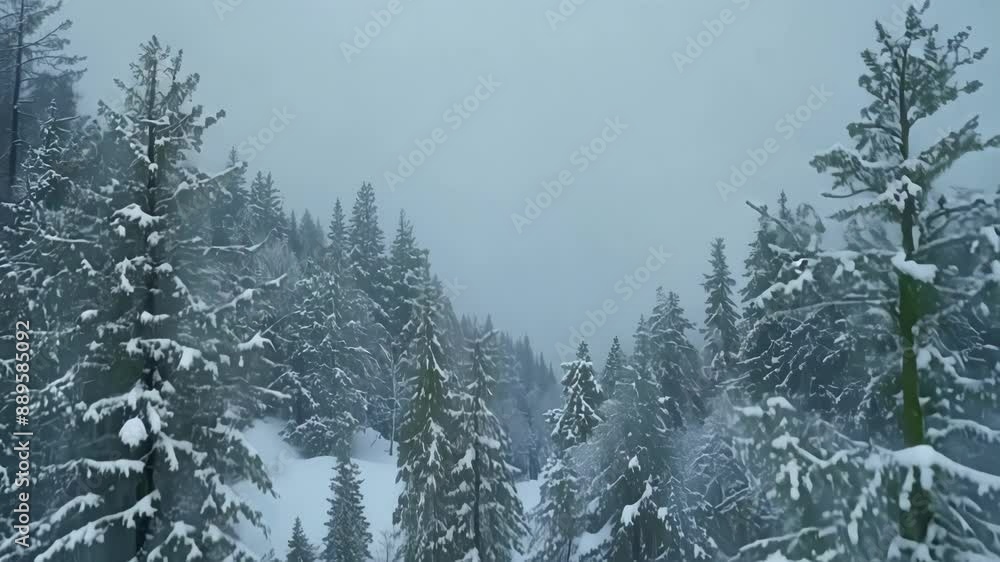 Poster a snowy forest filled with hushed secrets the only sounds coming from the occasional rustling of bra