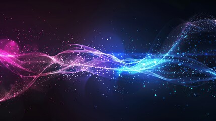 Fototapeta premium Abstract Glowing Waves of Light