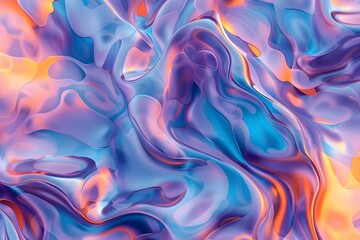Obraz premium Captivating Seamless Gradient Pattern with Dynamic Fluid Forms and Vibrant Colors